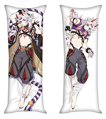 JNLIFT Anime Kissenbezug für Genshin Impact Arataki Itto,Anime Pillowcase Hochwertiges Full-Body Umarmungskissen Bezug,Body Kissenbezug Seitenschläferkissen Bezug,Peachskin-40x120CM