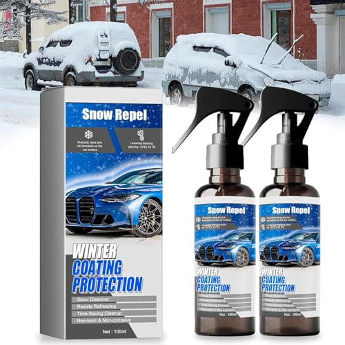 Car Windshield Snow Melting Coating Spray, 2025 New Deicer Spray for Car Windshield, De Icer for Car Windshield, Windshield Spray for Ice and Snow, for All Cars (2)