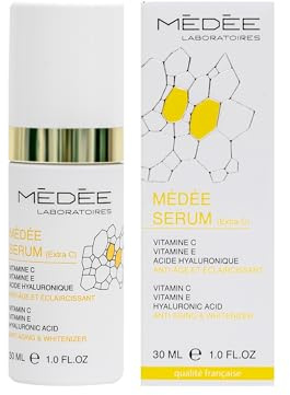 Medee Extra C Brightening Serum – 15% Vitamin C with Hyaluronic Acid & Vitamin E for Glowing Skin, Dark Spot Reduction, Hydration & Anti-Aging