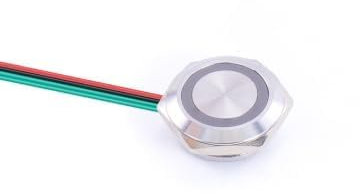 Pulsador Ultraplano de Acero Inoxidable, Diámetro de Montaje 19 mm, Resistente al Agua y al Polvo IP67, Capacidad de Conmutación 3(2) A/250V AC, Ideal para Entornos Exteriores e Interiores (1)