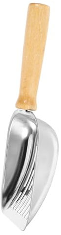 HANABASS Metal Cat Litter Scoop Handle Non-stick Stainless Steel Poop Sifting Tool for Easy Cleanup Flat Design for Efficient Litter Box Maintenance