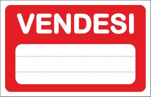 CARTELLO SEGNALETICO - VENDESI - Adesivo Extra Resistente, Pannello in Forex, Pannello In Alluminio (Plastica, 30x42 cm)
