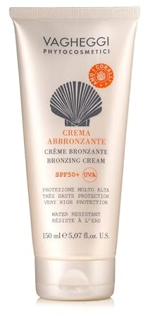 Vagheggi Crema Solare SPF 50+ per Pelli Molto Chiare e Sensibili – Protezione Alta Water Resistant, Antisabbia, Eco-Friendly, Nickel Tested, Senza Alcool, Parabeni e Paraffina – 150 ml