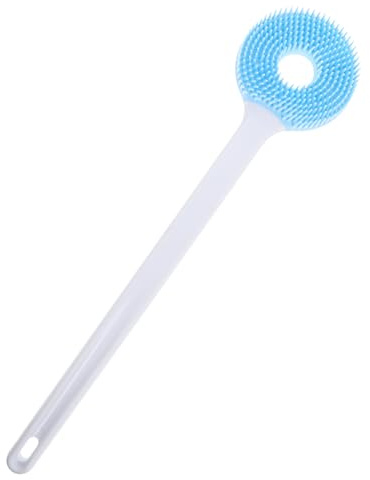 HAMPPLIES Spazzola da Doccia in Silicone con Manico per Pulizia Profonda e Rimozione Cutanea
