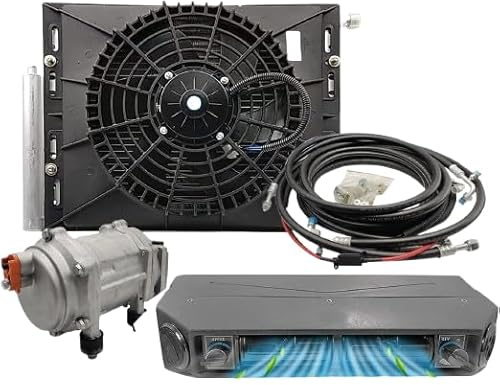 Kit de climatisation électrique compact - Système de refroidissement efficace sous le tableau de bord pour les camionnettes, les camping-cars et les bus
