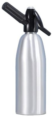 Sanfoelek 1L Soda Syphon Siphon Maker Aluminium Soda Siphon Bottle Manual Homemade Soda,Mojitos, Gin Fizz s and Spritzers,black