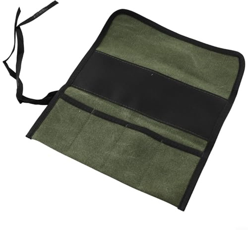 Roll Up Tool Bag with Multiple Pockets for Organizing and Carrying Wrenches, Screwdrivers, Pliers, Socket Wrenches and Tire Gauges