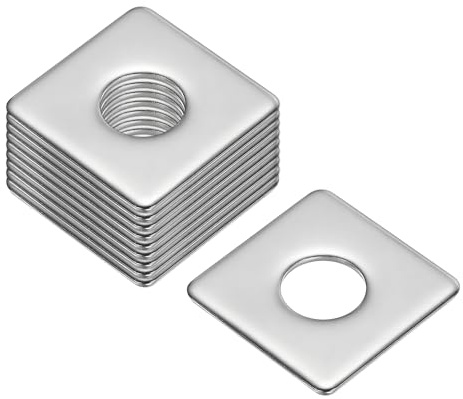QUARKZMAN 10Pz Rondella Quadrata M10x25x25x2mm Rondelle In Acciaio Inox 304 | Piastra Quadrata, Spessori, Guarnizioni Piatte, Per Hardware Fissaggio