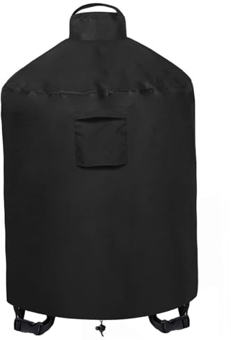 Waterproof Kettle BBQ Cover Round Grill Cover 35.4x48 Inch Heavy Duty 600D Oxford Fabric with Windproof Straps and Air Vents