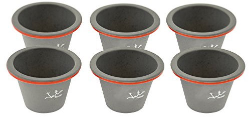 Jata Hogar MC67 - Set de Moldes Flaneros, Silicona, Gris, 32.5x25x10.5 cm, 6 Unidades