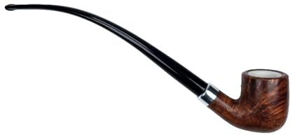 Gasparini Kent Brown Briar Meerschaum fodrad Churchwarden tobak rökrör 2 stjälkar