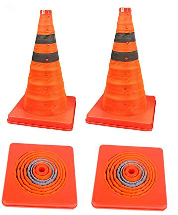 Sinoer Set di 4 pezzi di cono stradale telescopico da 45 cm