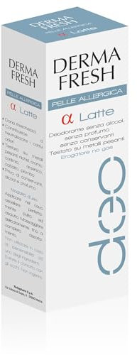 Dermafresh Alfa Pelle Allergica, Deodorante Latte Spray Ipoallergenico, Senza Alcol e Senza Profumo, 100 ml