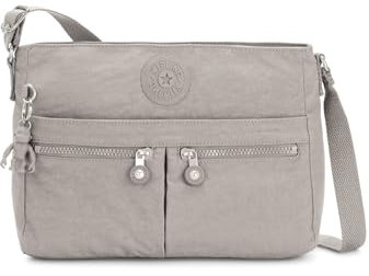 Kipling Damen New Angie Umhängetasche, Grau Gris