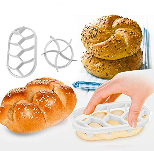 Kunststoff Ausstecher Teig Keks Presse Brötchen Backform,2 Stücke Silikon Backform,Brotstempel blattförmige Ausstechform,Plastikgebäck-Schneider-Teig-Plätzchen Drückten Selbst Gemachtes Brötchen-Form