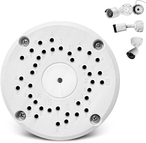 (Aluminio metálico y Resistente al Agua)Soporte de Montaje de Caja de Conexiones, Universal para cámara de Seguridad Bullet, Caja de Cable Oculta Compatible con Panel Solar(1 unidad)
