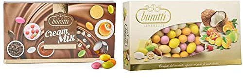 Buratti Confetti Tenerezze Cream Mix - Pacco Da 1000 Grammi & Con Ripieno Alla Frutta, Gusti Assortiti, Tenerezze Misto Frutta Colorati - 1000 G