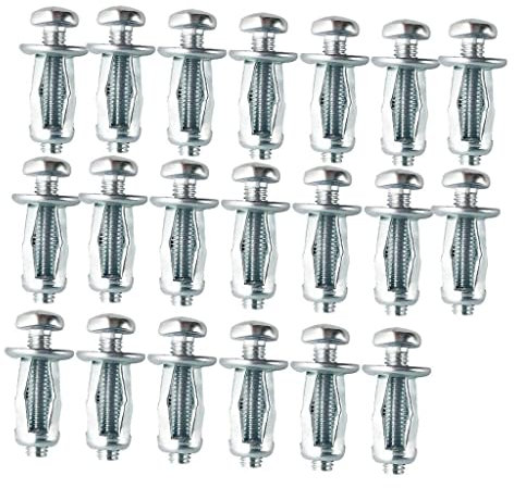 predolo 20 Stück Schraube Blütenblatt M5 M6 Auto Hohlmutter Spreizmuttern für Metall, M5x25