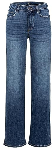 camel active Damen 5-Pocket Jeans mit weiten Hosenbeinen Blau, womenswear-29/32