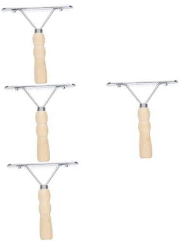 FRCOLOR 4stücke Horse Brush Mit Ergonomischem Holzgriff Nützliche Pferdebürste Für Fellpflege Und Von Zubehör Für Tierpflege