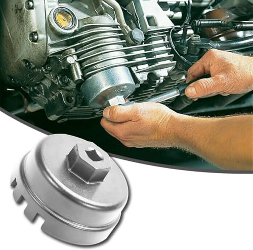 Werkzeug zum Entfernen von Ölfilterkappen, geeignet für 4 Läufer, RAV4, Highlander und mehr Ölfilterschlüssel für 2,5-5,7 l Motor mit 64 Kartuschen Stil Ölfiltergehäuse