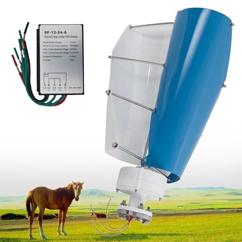 Aerogenerador Vertical de 12 V, 24 V y 48 V, generador eólico para Uso doméstico, Kit de generador de turbina eólica de 12 000 W con Controlador,48V
