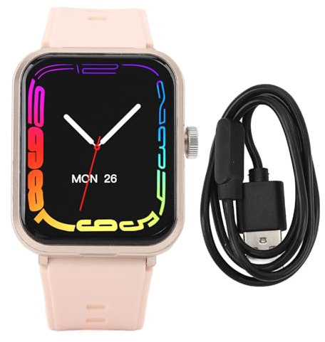 Smartwatch con Auricolari Bluetooth Touch Screen a Colori da 1,85 Pollici Lettore MP3 IP67 Orologio Fitness Resistente All'acqua per Android (Oro)