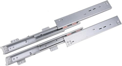 Unterbodenführungen, Bodenmontage, Schubladenschienen, 1 Paar Schubladenschienen, Bodenmontage Soft-Close Schubladenführungen zuverlässige Leistung 200 mm to 500 mm (250mm)