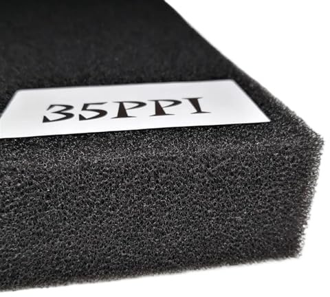 LCKKJHG filtervadd akvarium filter fena praktisk fliter bomull svamp akvarium filter akvarium damm svart skum svamp tank (50 cm x 50 cm x 4 cm, 35 PPI)