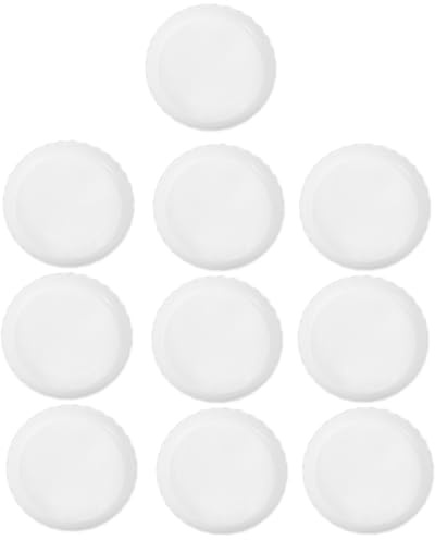 DECOMELODY 10 Pezzi Sottovaso Plastica Bianco a Forma di Foglia di Loto Vassoio per Vasi di Piante Piccoli e Vasi per Piante Grasse Accessorio Giardino e Balcone per Protezione Superfici