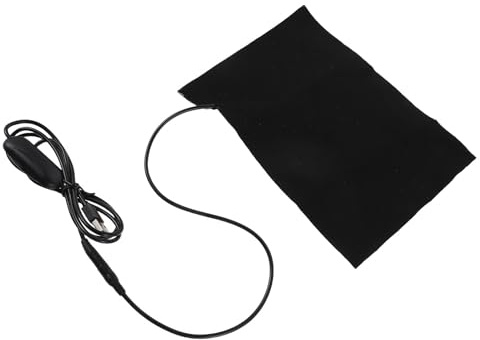 Almohadilla Térmica USB para Espalda con Ajuste de Temperatura | Oficina y Hogar, Diseño Compacto Negro, Poliéster y Metal, Apoyo Cómodo en Silla y Viaje