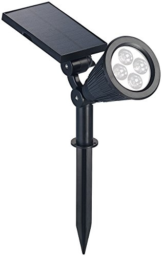 Luminea LED Gartenstrahler Solar: Solar-LED-Spot mit Erdspieß für Garten & Co, 200 Lumen, 1,5 Watt, IP44 (Solar Gartenstrahler mit Erdspieß, Solarstrahler Garten, Außenbeleuchtung)