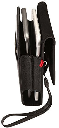 Vertical Dual Phone Pocket Holster Belt Clip Pouch Card Slot Case for iPhone 11 / iPhone 11 Pro Max/iPhone XR/XS Max / 8 Plus/Samsung Galaxy Note 10 / S10 / S10 Plus / S9 Plus / A50 / A30