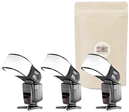 X3 Diffuseur Souple Universel Flash Externe Compatible Toutes Marques Photo Compatible Nikon Compatible Canon Compatible YONGNUO Compatible Sony Compatible PENTAX Compatible Olympus etc