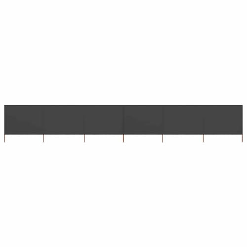 vidaXL Paravent 6 Panneaux Ecran de Plage Anti-Vent Abri de Plage Pare-Vue Coupe-Vent Camping Jardin Pliable Extérieur Tissu 800x120 cm Anthracite