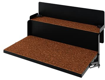 LEVIRA - Mesa Plegable, Mesa suspendida de balcón, Mesa Auxiliar ForFun - 48 x 29 - Negro