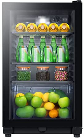 Suuim Gabinete Independiente para Barra de Hielo/Vino controlado mecánicamente, Enfriador de Vino de Doble Zona de 100 l, Ajuste de Temperatura de Siete Niveles de 0 °C ~ 15 °C para Vino y Bebidas