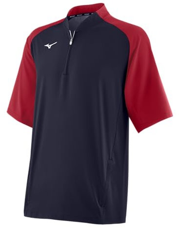 Mizuno Gametime Short Sleeve Hitting Jacket | Navy/Red | US Mens Extra Large (XL)
