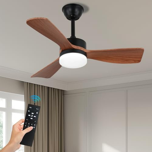 diisunbihuo Ventilatori a soffitto da 36 con luci, ventilatore a soffitto a basso profilo con motore DC reversibile per sala da pranzo camera da letto corridoio
