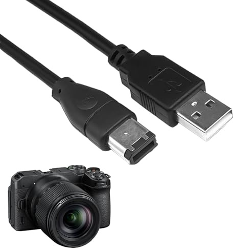Grosion 1.8M FireWire to USB Adapter Cable,IEEE 1394 6-Pin Male to USB 2.0 Male Converter,Suitable for Printer/Camera/Hard Drive,Data Transfer 400Mbps