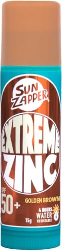 Sun Zapper Extreme Zinc Sunscreen Stick SPF 50+ Golden Brown 15g
