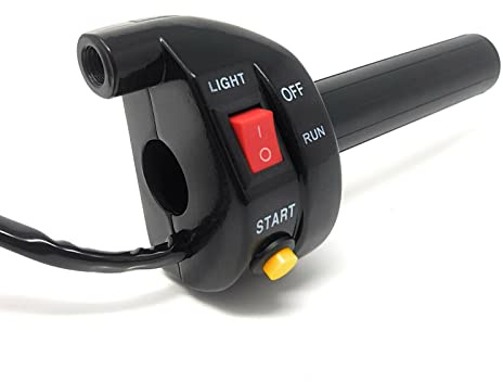 Motorrad Schnell Gasgriff Drehgriff mit Schalter Cluster Für 22mm Lenker