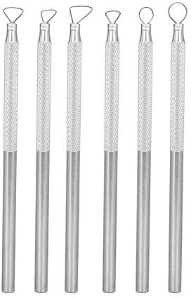 FTVOGUE 6pcs Herramientas de cerámica Conjunto de Herramientas de Escultura de Arcilla, Grabado Tallado raspador Conjunto de Herramientas de Escultura de cerámica de Arcilla, Scraper