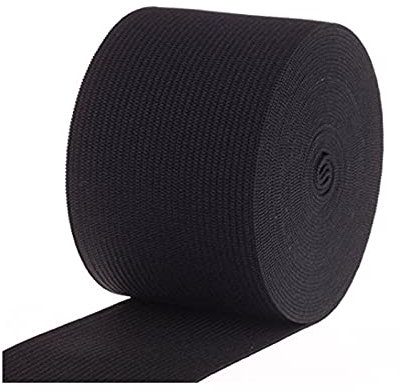 Gummiband Schwarzes, Elastisches Band für Nähen und DIY Basteln (5M X 50MM)