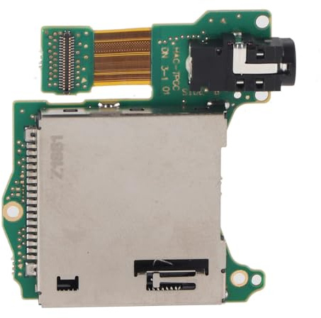 Game Host Card Slot, Game Cartridge Card Slot Host Reader Replacement Card Reader for Switch, Tray with Headphone Hole Port Game Slot Replacement Reader for Repair Accessories