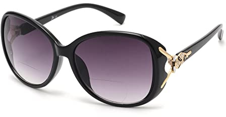 JM Klassisch Bifokale Lese Sonnenbrille für Damen Jahrgang Lesebrille Draussen