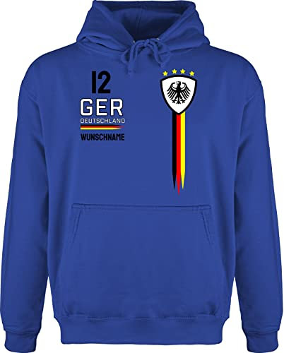 Hoodie Herren Pullover Männer - 2026 Fussball Fanartikel - Deutschland WM Trikot Farben - 3XL - Royalblau - flagge fußball german pulli em fußball. germany fussball-wm deutsch fußball-fanartikel