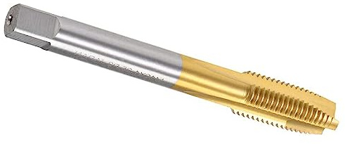 MACHSWON Taraud de filetage à pointe spirale pour perçage et taraudage en aluminium, acier ordinaire, métaux non ferreux et plastiques durs H2 3 cannelures HSS métrique vis tarauds M10 x 1,25 1 pièce