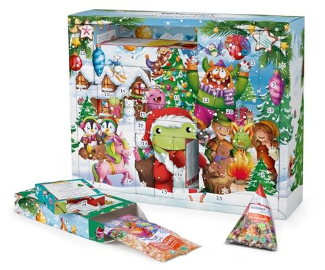 tetesept Kids Adventskalender 2025 mit lustigen Badezusätzen & tollen Überraschungen, z.B. Zauberblock, Tattoos u.a. – Kinder Adventskalender zum Baden, Basteln, Puzzeln, Rätseln und Malen