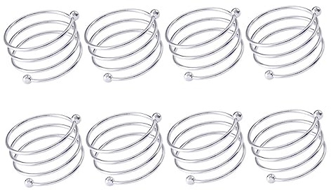 HOMSFOU 8st Serviettenring Stoffservietten Aus Satin Ringserviettenhalter Tischservietten Serviettenhalter Für Tisch Goldene Serviettenbänder Urlaub Serviettenhalter Metall Papierserviette